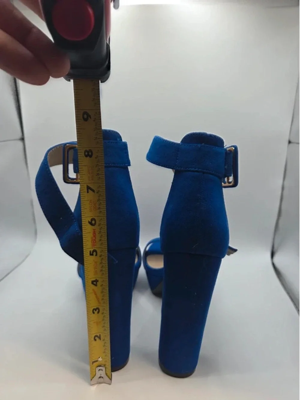 Dream Pairs Royal Blue Platform Block Heel Sandals Women's Size 7